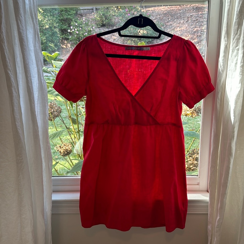 Red mini dress